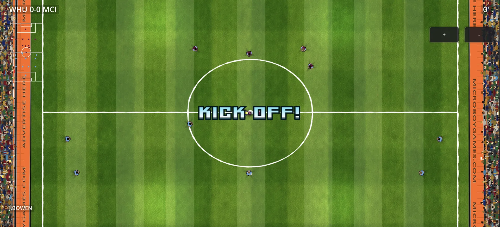 West Ham versus Man City gameplay
